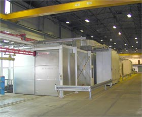 Lackieranlage f�r Baumaschinen
