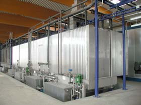 Takt-Vorbehandlungsanlage mit No Rinse-System f�r Lohnbeschichtung